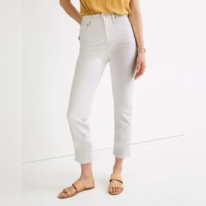 Madewell Classic Straight Jeans in Tile White 29W